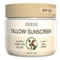 Dersie Tallow Sunscreen SPF 50 – Mineral UV Defense with Non-Nano Zinc Oxide – Face & Body Sun Protection for Adults & Kids – with 100% Grass-Fed Beef Tallow for Skin Comfort (2.1 oz)