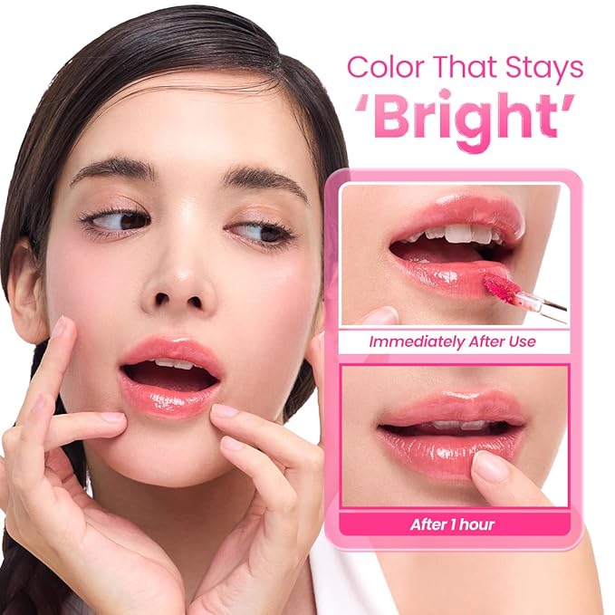 Peripera Mood Glowy Tint, Watery Glow Finish, Buildable Fresh Color, Lightweight, Long-Lasting, Non-Sticky, Korean Lip Tint (16 ROSE-PICK)