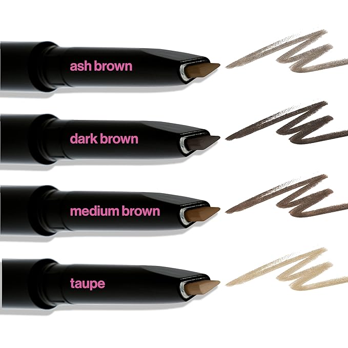 Wet n Wild Ultimate Eyebrow Retractable Definer Pencil, Ash Brown, Dual-Sided Brow Brush, Fine Tip, Shapes, Defines, Fills Brow Makeup, 1 Count (Pack of 3)