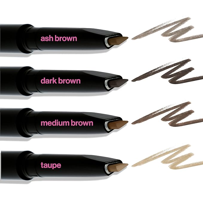 wet n wild Ultimate Eyebrow Retractable Definer Pencil, Dark Brown, Dual-Sided, Fine Tip, Shapes, Defines, Fills Brows Makeup (Pack of 2)