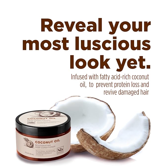 Soapbox Coconut & Shea Rejuvenating Deep Conditioner, Hydrating Hair Treatment for Dry, Damaged Hair - Leaves Hair Soft, Smooth, & Moisturized - Deep Conditioner Hair Mask with Coconut Oil - 12 oz