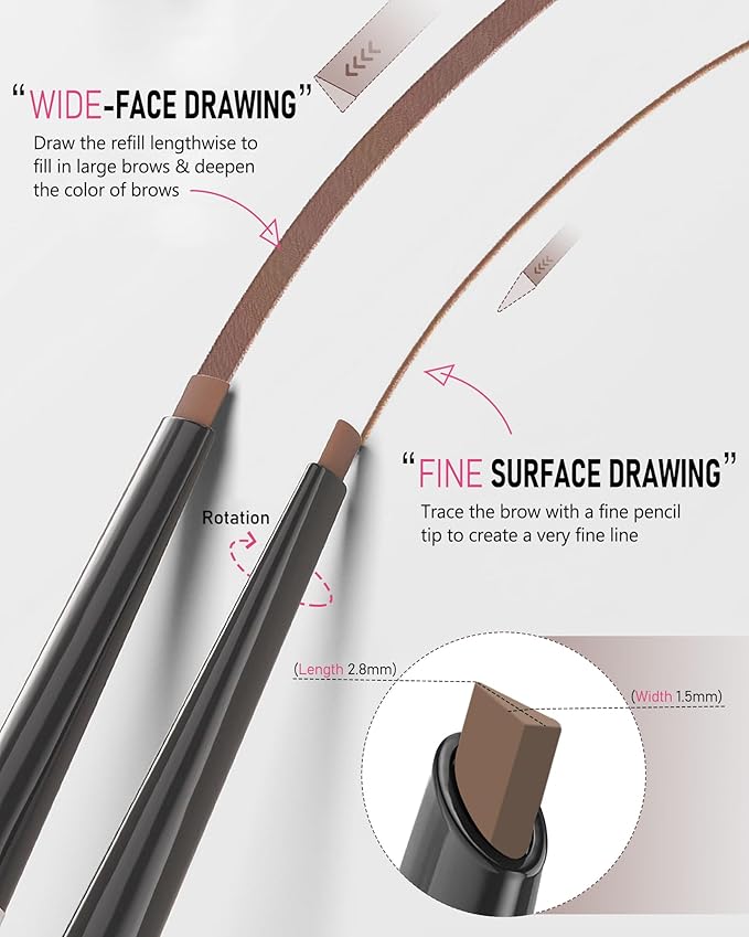 Yfulfill Auburn Eyebrow Pencils for Redhead, Eye Brow Pencil for Women Waterproof