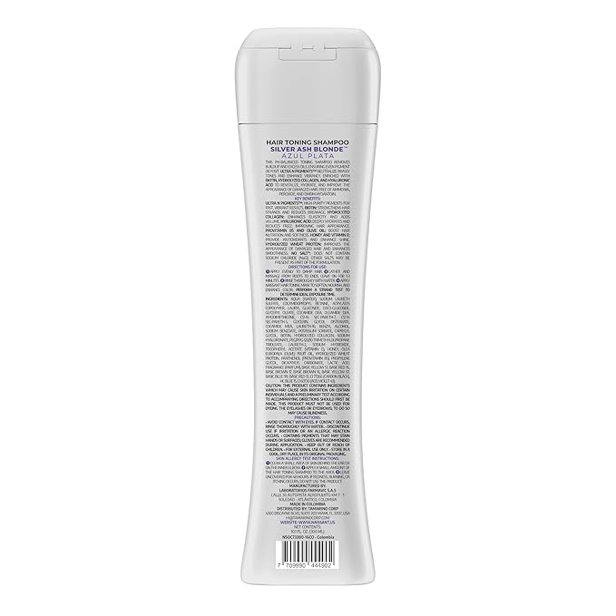 Naissant Silver Ash Blonde Hair Blue Toning Shampoo | Ultra High-Purity Blue Pigments | Neutralizes Orange &Brassy Tones | Hyaluronic Acid, Collagen &Biotin |Paraben, Ammonia &Sulfate Free |10.1 Fl Oz