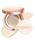 SKINTIFIC Full Coverage Cushion Foundation #13W Cream| Satin Glow Finish, Oil-Control & Waterproof, Buildable Tattoo Cover Cushion for All Skin Types