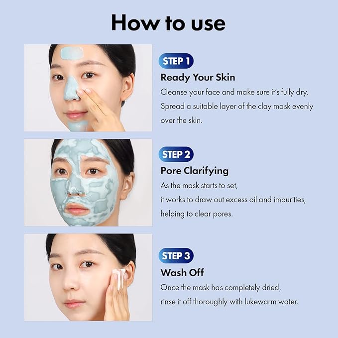 TOSOWOONG Real Blackhead Mud Mask, Facial & Nose Pore-Purifying Clay - Korean Mud Mask, Pore Tightening, Deep Pore Cleaner, Cooling & Quick Dry Formula Face Mask, Oil Control, 100 g / 3.52 oz.