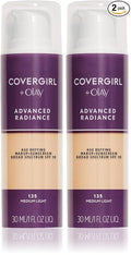 COVERGIRL Advanced Radiance Age Defying Foundation Makeup Medium Light, 1 oz (packaging may vary) (Pack of 2)