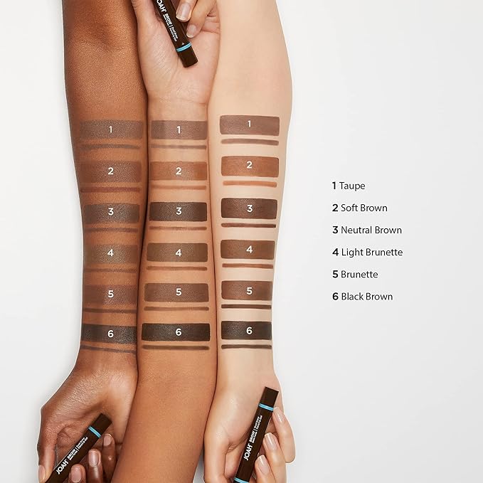 JOAH Brow Down To Me Dual Brow Pencil and Gel, Triangular Tip, Tinted Gel, Long-Lasting Vegan Formula, Smudge-Free Pencil Tip, Lightweight, Water-Resistant, Brunette