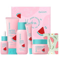 QUIYUM Watermelon Niacinamide Skin Care Set, Routine Beauty Skincare for Teens- Gift Set with Cleanser, Toner, Eye Cream, Cream, Serum, Facial Juicy Glow Up for Women, Girls, for All Skin Types (5PCS)
