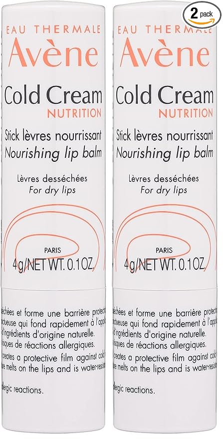 Avène Cold Cream Nutrition Nourishing Lip Balm,0.1 Ounce,(Pack of 2)