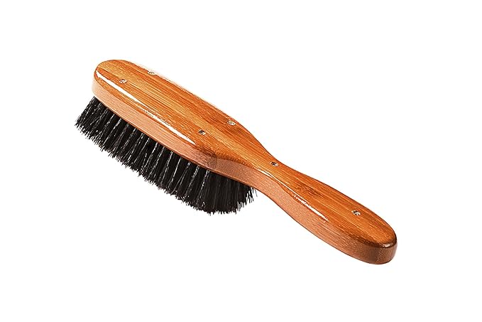 Bass Brushes Semi Oval Boar Wood Brush, 1 EA