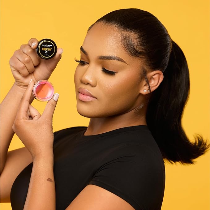 BASK & LATHER Stronghold 24-Hour Brow Gel – Clear Eyebrow Gel with Castor Oil, Argan Oil & Basil Leaf – Flake-Free, Waterproof, Smudge-Proof Eyebrow Setting for Thicker, Fuller Brows, 20mL