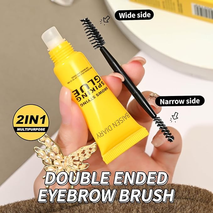 Brow Styling Spiking Glue - Clear Eyebrow Setting Gel, Brow Fix Gel for Long-Lasting Hold, Waterproof & Sweat-Proof Brow Gel, Flawless Natural Look, Ideal for Salon & Home Makeup Use