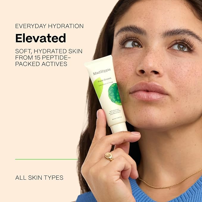 Mad Hippie Face Cream – Age-Defying Face Moisturizer & Skin Tightening Cream with Niacinamide, Advanced Peptides & Argan Oil (1.02 Oz)