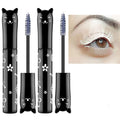 6 Colors Cat eye mascara Eyes Makeup Color Mascara Waterproof Fast Dry Eyelashes Curling Lengthening Eye Lengthening, Lifting, Curling (white 2 pcs)