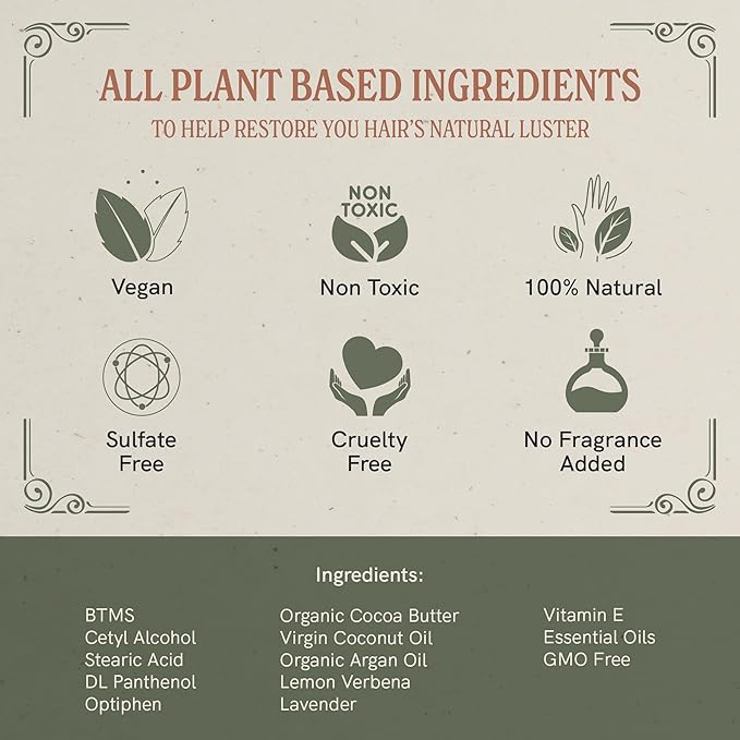 J.R.LIGGETT'S Conditioner Bar - Original Formula, All Natural Hair Conditioner with Coconut Oil & Cocoa Butter - Sulfate Free, Gmo Free, Plant-Based Ingredients for Soft & Smooth Hair, 1.75oz - 1 Pack