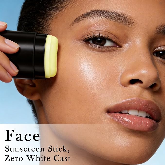 Sunscreen Stick SPF PA50++++ Broad Spectrum, Semi-Matte Korean Sunstick for Face and Body, No White Cast, Water Resistant 80 Min, Portable Sunscreen for Beach Sports Daily Use, Travel Size
