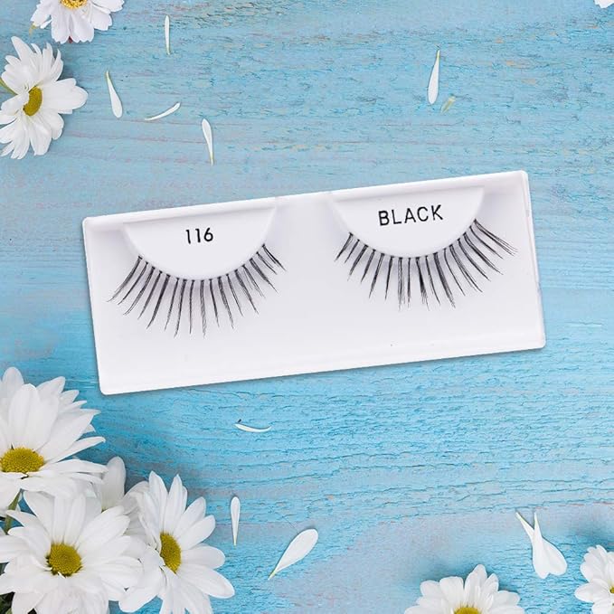 Ardell False Eyelashes 116 - Black, Lightweight, Soft, & Reusable Lashes for a Natural Look, 4 Pack
