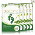 Liefiet Foot Peeling Mask 5 Pack, Foot Mask Remove Dead Skin, Rough Callus and Cracked Heels, Dry Skin Moisturizer for Soft and Smooth Baby Touch Feet (Tea Tree)