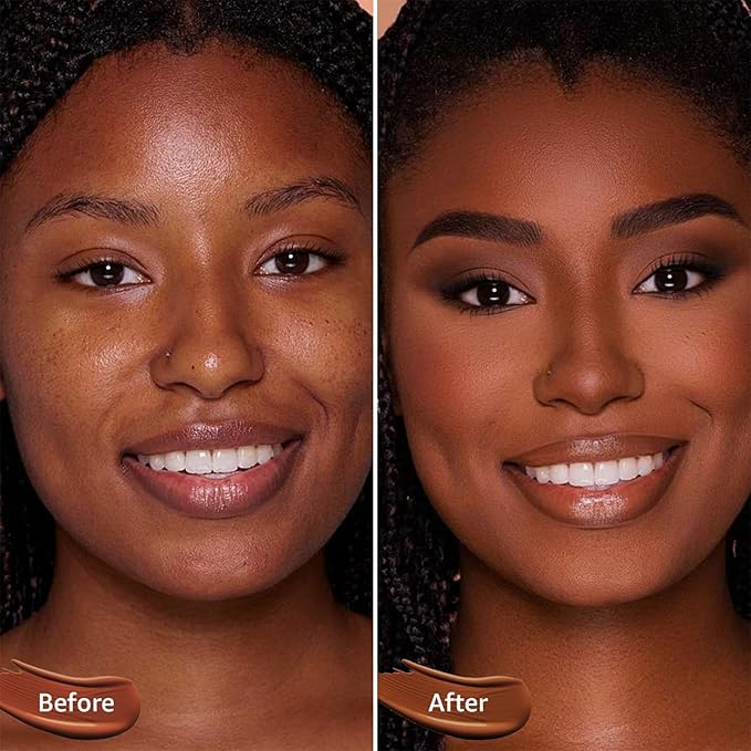 Mushroom Head Air Cushion CC Cream - BB Cream Face Makeup Foundation for Mature Skin Moisturizing Concealer Brighten Long-Lasting, Even Skin Tone for All Skin Types (2PCS Deep Color)
