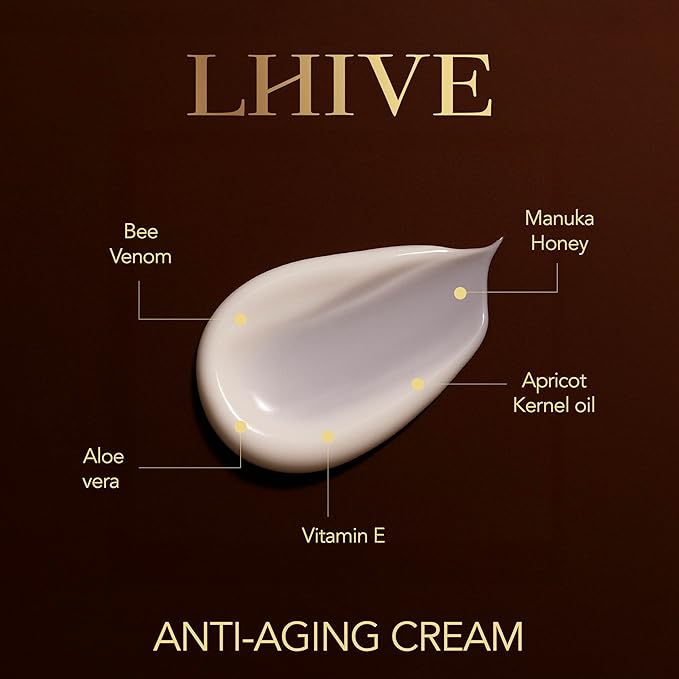 Bee Venom Anti-Aging Face & Neck Cream | Anti-Wrinkle Moisturizer That Firms & Tightens | Instant Face Lift | Non-Greasy & Fast-Absorbing | Manuka Honey, Aloe Vera & Squalane | 1.7 oz