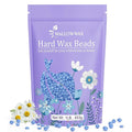 Mallowwax Hard Wax Beads, 1lb Blue Stripless Wax For All Skin Types, Brazilian Wax Beads For Bikini Wax, Face, Eyebrows, Underarms, Legs, Full Body Hair Rmoval For Women and Men