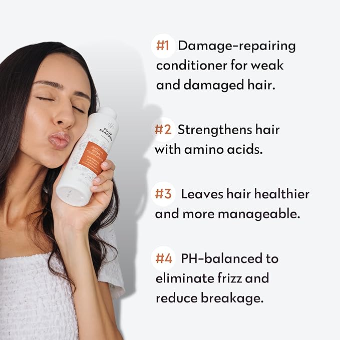 No nothing Repair Conditioner for Damaged Hair - Hypoallergenic Damaged Hair Repair, Sensitive Scalp Hair Conditioner for Damaged Dry Hair, Vegan, Fragrance Free, Paraben & Phthalate Free - 10.15 oz