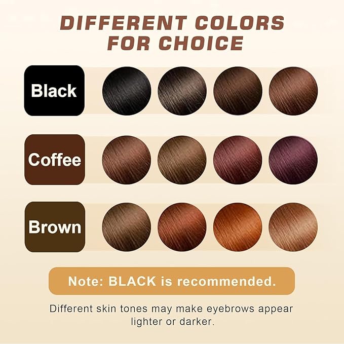 Eyelash & Eyebrow Color Kit, 2 in 1 Professional Lash & Brow Color Kit, Easy to Use with Natural Results, DIY Hair Coloring Eye Lash & Eye Brow Set for Beginner Salon Beauty 7ml (Brown/Light Brown)
