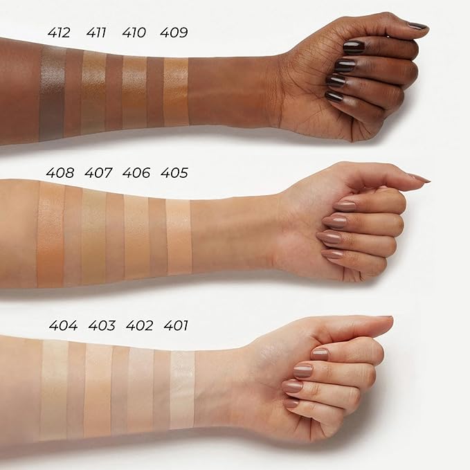 LAMEL Smartskin Serum Tinted Foundation - Hydrating & Nourishing - Hypoallergenic & Skin-Caring - Color Correcting - Anti-Aging Formula with Hyaluronic Acid, 410-1,18 fl.oz