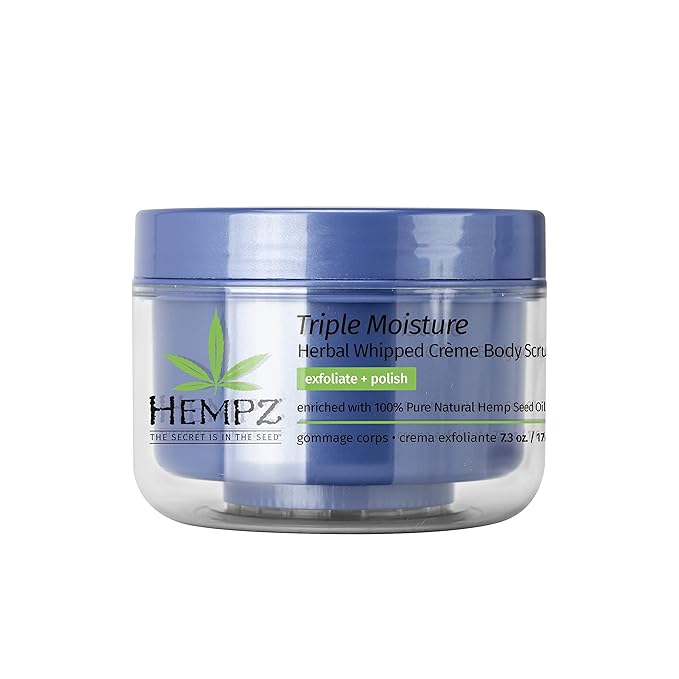 Hempz Triple Moisture, Grapefruit and Peach Scented, Sugar Body Scrub, 7.3 oz