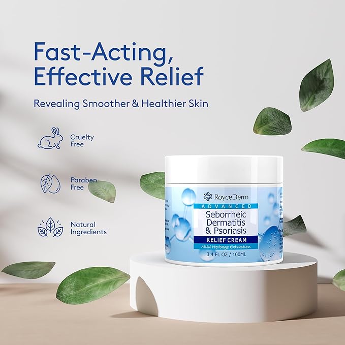 Roycederm Seborrheic Dermatitis & Psoriasis Scalp Treatment Kit – Shampoo + Cream for Dry Itchy Scalp, Dandruff, Scalp Relief Soothing Care System