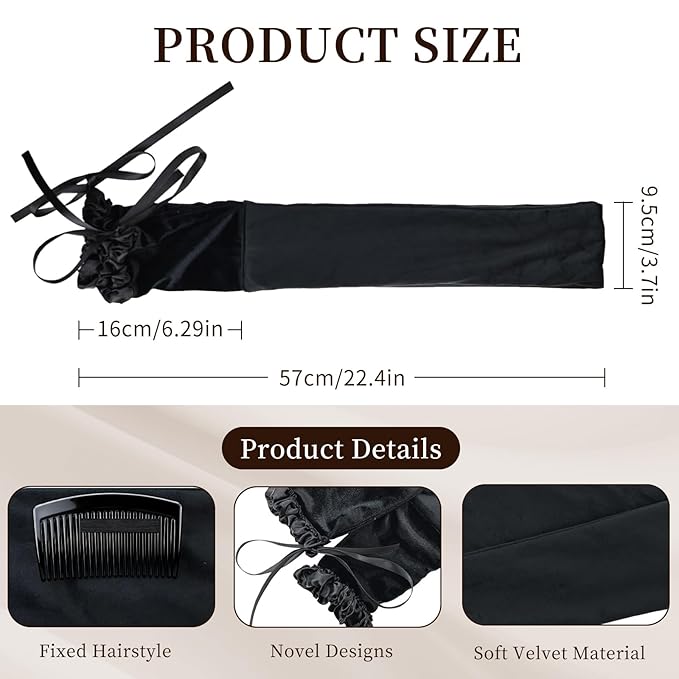 Sleepie tie, Heatless Curling Scrunchie Overnight Blowout, Sleep Hair Tie, Heatless Hair Curler Damage-Free, for Sleeping Soft Rollers for Overnight No-Heat Curls Long Hair To Sleep(Pink)