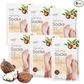 Epielle Hydrating Foot Mask 6 Pairs, Relieve and Soften with Shea Butter & Jojoba Oil, Deep Moisturizing Socks for Dry, Cracked Feet, Self Care Gifts for Women, Spa Kit, Mothers Day Gifts