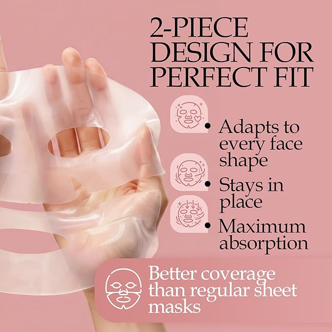4 PACK Hydrating Bio-Collagen Deep Mask – Overnight Hydrogel Face Mask for Pore Care & Soothing Revitalizing Effect