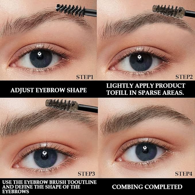 Tinted Thickening Brow Mascara,Tinted Eyebrow Gel,Waterproof, Transfer-proof, Brush to Fill in Eyebrows and Cover Gray Hairs - Cruelty Free - Light Medium Brown (1pc 05 Cool Ash Brown)