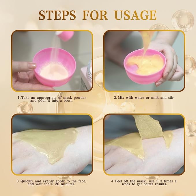 Jelly Mask Powder for Facials Professional - Collagen Firming & Moisturizing Face Mask Skin Care, Anti-Aging Fades Acne Marks Hydrojelly Mask, Peel Off Jelly Masks for DIY Spa 23 Fl Oz