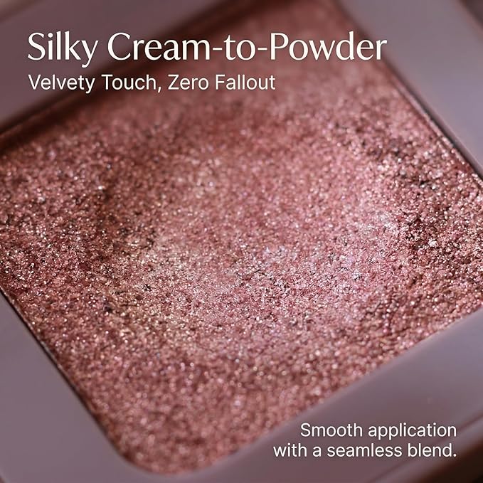 Duochrome Glitter Eyeshadow, Ultra-Fine Color Shifting Metallic Shimmer, High Pigment Holographic Single Eye Makeup, Long Lasting & Buildable Eye Shadow (#6 Rose Gold Pink)