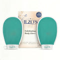 ILZO’S Original Exfoliating Mitt for Body (2 Pack) – Deep Exfoliating Glove for Dead Skin Removal, Korean Viscose Body Scrub Mitt for Smooth Skin, Helps Ingrown Hair & Keratosis Pilaris (GREEN)