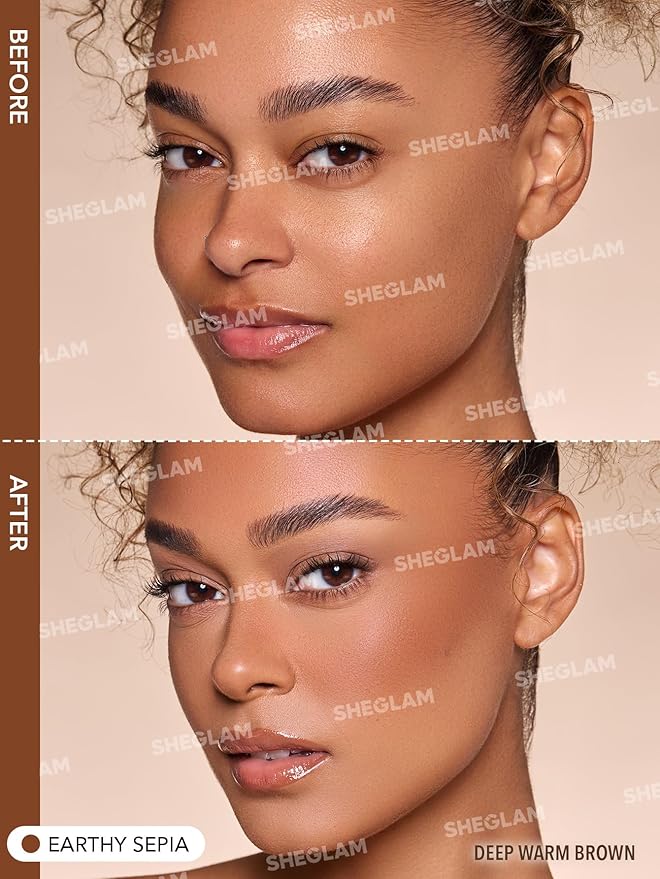 SHEGLAM Sun Sculpt Cool Toned Liquid Contour Stick Long Lasting Cream Bronzer Makeup - Earthy Sepia