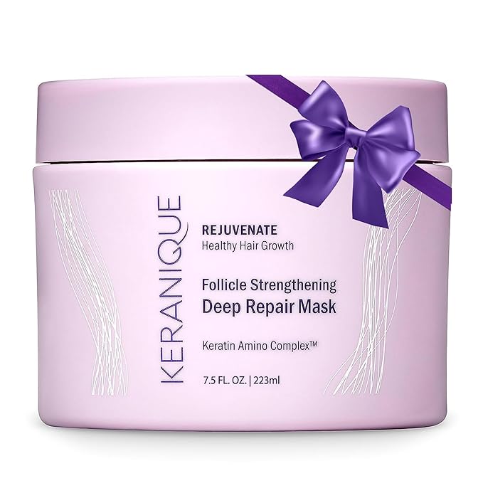 Keranique Hair Mask for Dry, Damaged & Thinning Hair – Deep Repair & Hydration with Keratin Protein & Ceramides – Strengthens, Volumizes & Supports Healthy Hair Growth – Keratin Amino Complex™