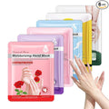 6 Pairs Hand Masks Moisturizing Gloves, Hydrating Hand Mask Moisturizer Gloves Care for Dry Cracked Hands, Smooth Long Lasting Soft Firming Hand Mask Gift Set for Men Women（D