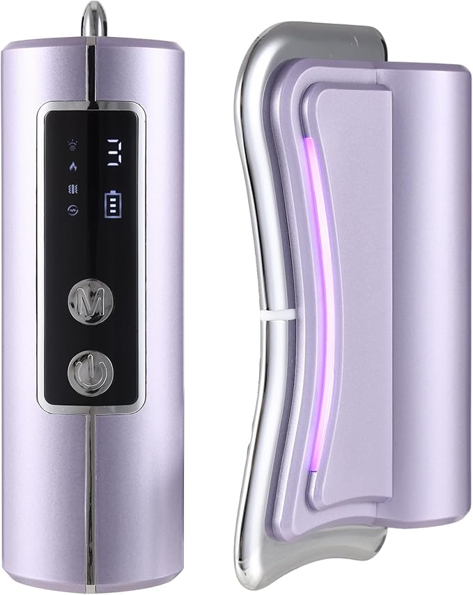 2026 New Upgrad Electric Muscle Scraper Tool for Full Body, Massage, Heated, Relaxation & Skincare, 4 Modes 3 Levels Multifunctional Gua Sha Tool Gifts for Family (Purple)