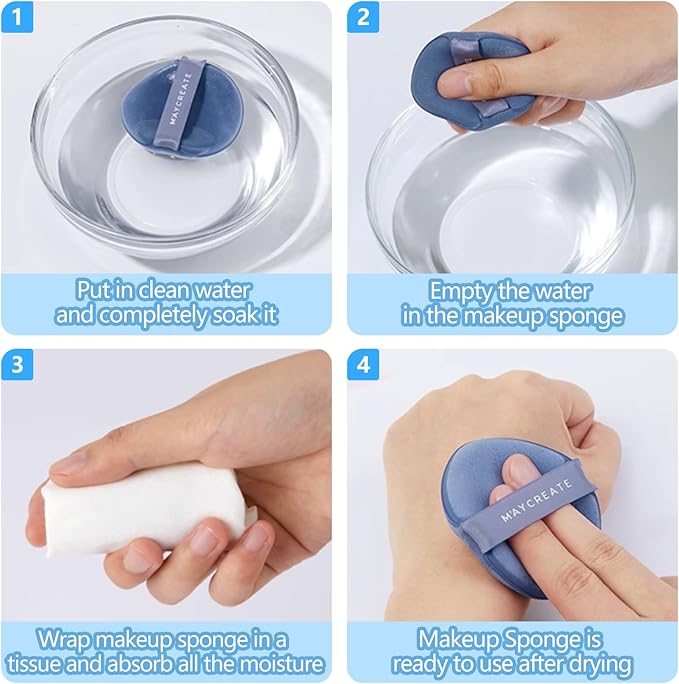 14Pcs Air Cushion Makeup Sponges for Foundation Concealer Teardrop Mix Setting Powder Puff Makeup Cushion Puff Foundation Sponge Blender Sponge for Liquid, Cream, and Powder