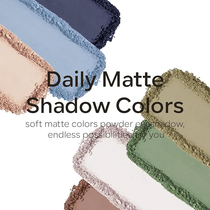KYDA Forest Green Matte Eyeshadow Single, Dark Green Eyeshadow Compact, Ultra-fine Lightweight, Crease-proof High Pigmented Formula, Matte Mini Eyes Makeup, #104 Avocado Green