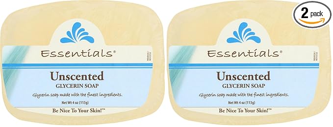 Clearly Natural, Glycerine Soap, Unscented, 4 oz (Pack of 2)