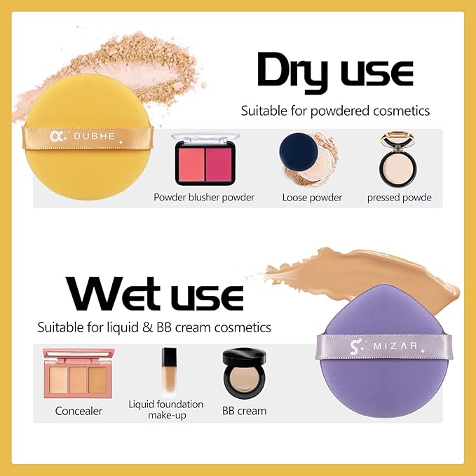 14Pcs Air Cushion Makeup Sponges for Foundation Concealer Teardrop Mix Setting Powder Puff Makeup Cushion Puff Foundation Sponge Blender Sponge for Liquid, Cream, and Powder
