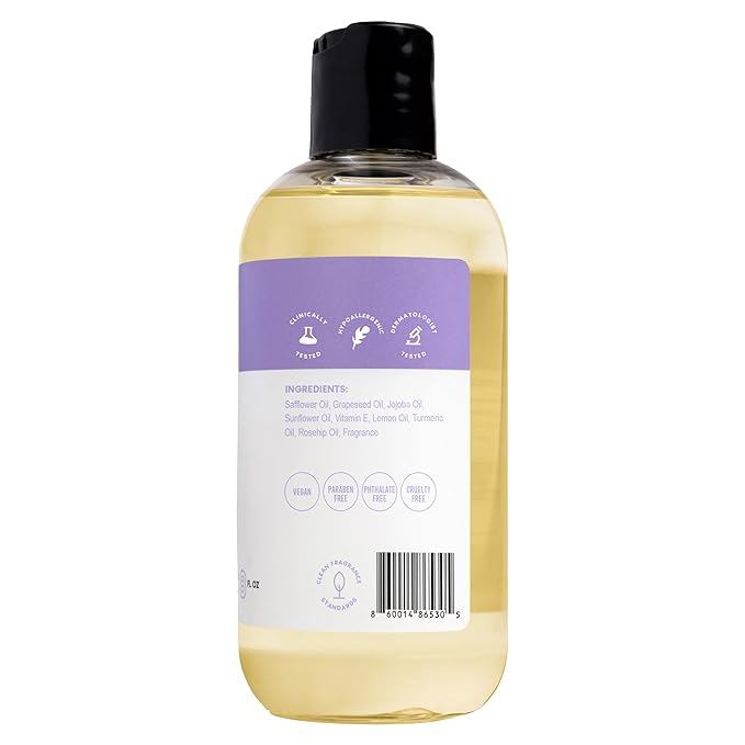 Her Fantasy Box | Body Splash Mental Reset Fragrance Oil – Lavender, Chamomile & Warm Vanilla Scent with Soft Amber & Musk, Lightweight Hydrating Body Oil, Vegan & Cruelty Free