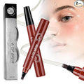 2PC Microblading Eyebrow Pencil,2026 Upgraded 4 Tipped 3D Waterproof Brow Pencil with,Micro-Fork Tip Easy to Create a Natural Makeup Look, Suitable For All day use (Reddish Brown)