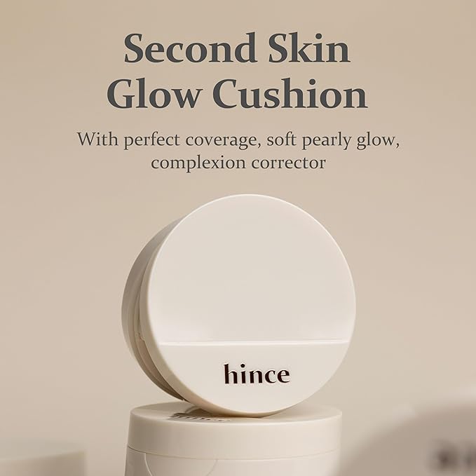 hince Second Skin Glow Cushion-12g | Skin Foundation dewy, glow, long-lasting, classy, clean beauty, lightweight, natural look,refreshing, moisturizing, slim fitting texture (SAND, 23)