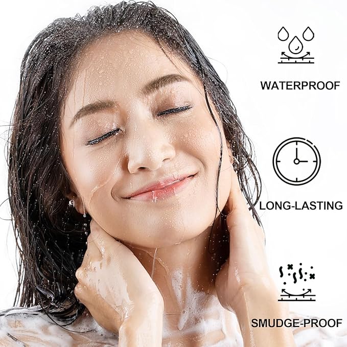Dual Color Eyebrow Pomade for Women 2-in-1 Waterproof & Sweatproof Brow Gel with Foldable Dual-Ended Brush - Natural Looking, Long Lasting, All-Day Wear for Beginners (Dark Brown+Brow Gel)