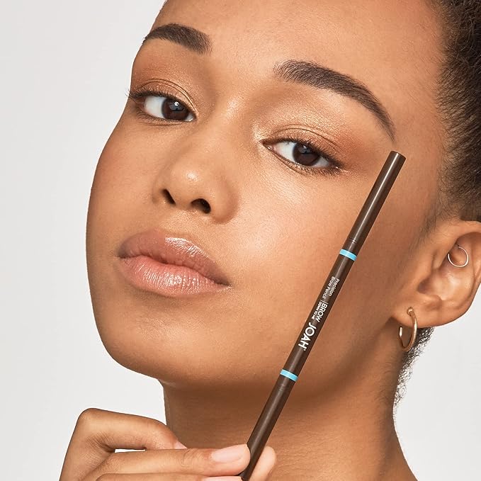 JOAH Dual-Ended Eyebrow Pencil - Brow Down To Me Ultra-FIne Tip Precision Brow Pencil with Built-In Spoolie Brush for Flawless Brows, Smudge-Proof, Water-Resistant, Black Brown